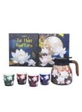  Bộ Ấm Chén Trà Hoa Sen "Tứ Thời Họa Liên" - Hạ Hoàng - Golden Summer Tea Set - Jadify 