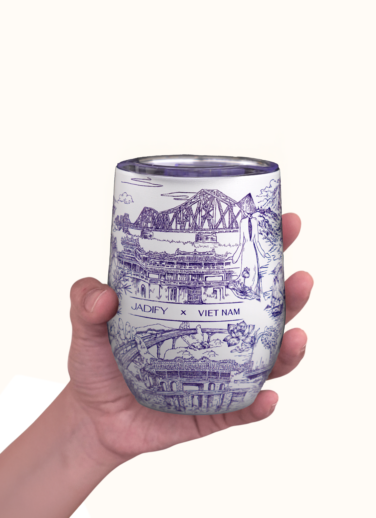  Cốc Giữ Nhiệt Một Dải Việt Nam - Eggy Cup Across Viet Nam - 350ml - Jadify 