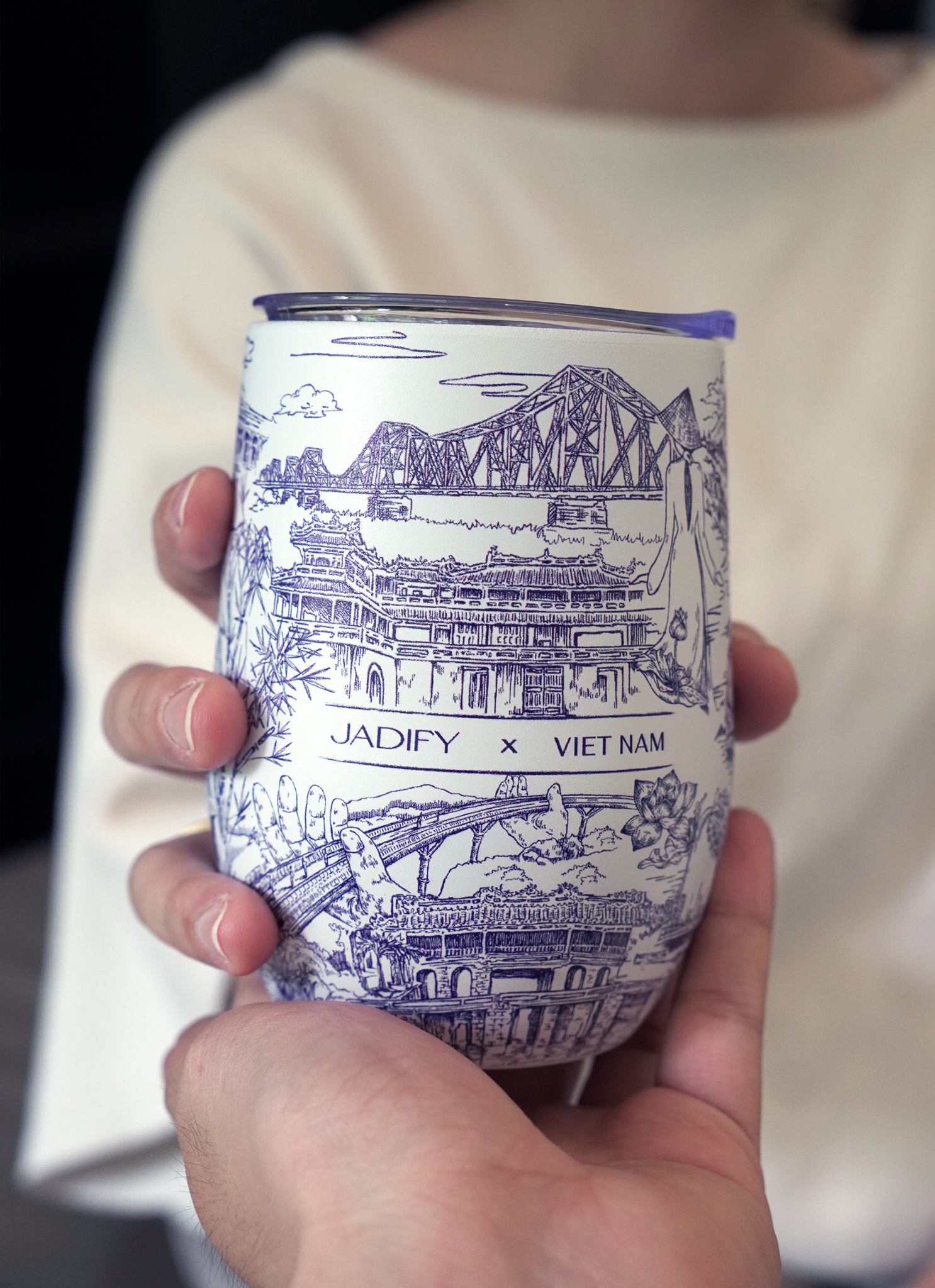  Cốc Giữ Nhiệt Một Dải Việt Nam - Eggy Cup Across Viet Nam - 350ml - Jadify 