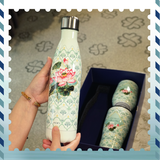  Bình Giữ Nhiệt Hoa Sen - Liên Hoa Đồng Tụ - Wavy Bottle "Lotus Convergence" – 750ml - Jadify 