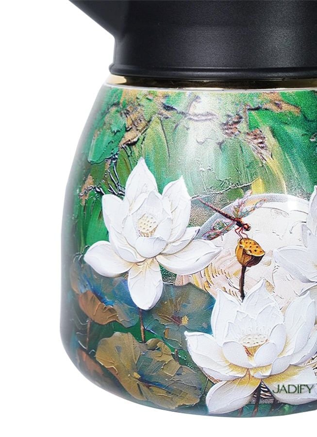  Bộ Ấm Chén Trà Hoa Sen "Tứ Thời Họa Liên" - Xuân Diệp - Emerald Spring Tea Set - Jadify 