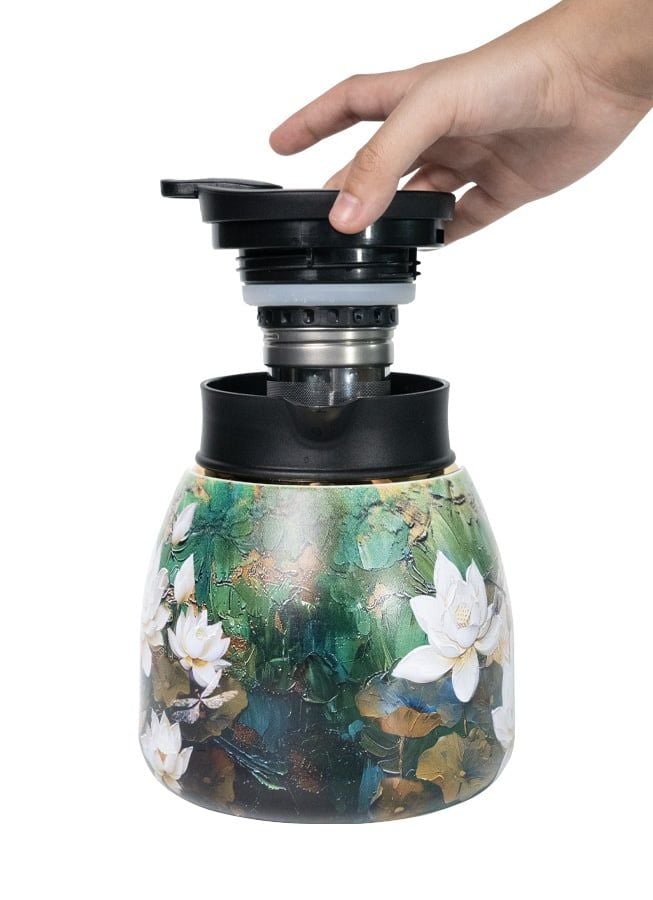  Bộ Ấm Chén Trà Hoa Sen "Tứ Thời Họa Liên" - Xuân Diệp - Emerald Spring Tea Set - Jadify 