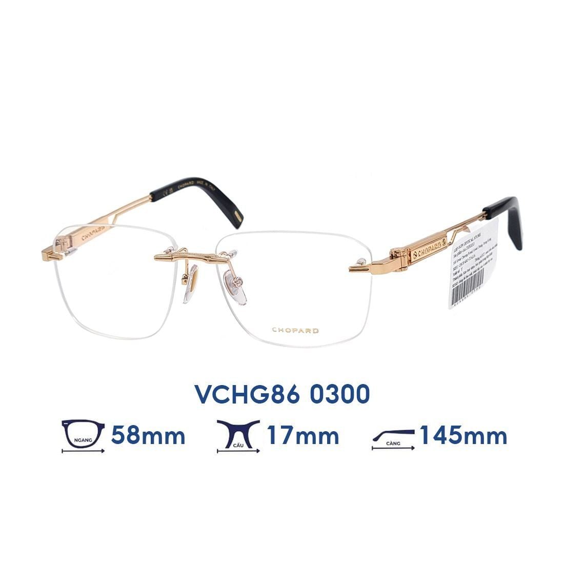 GỌNG KÍNH CHOPARD VCHG86 0300 58 – EnY OPTOMETRY VN