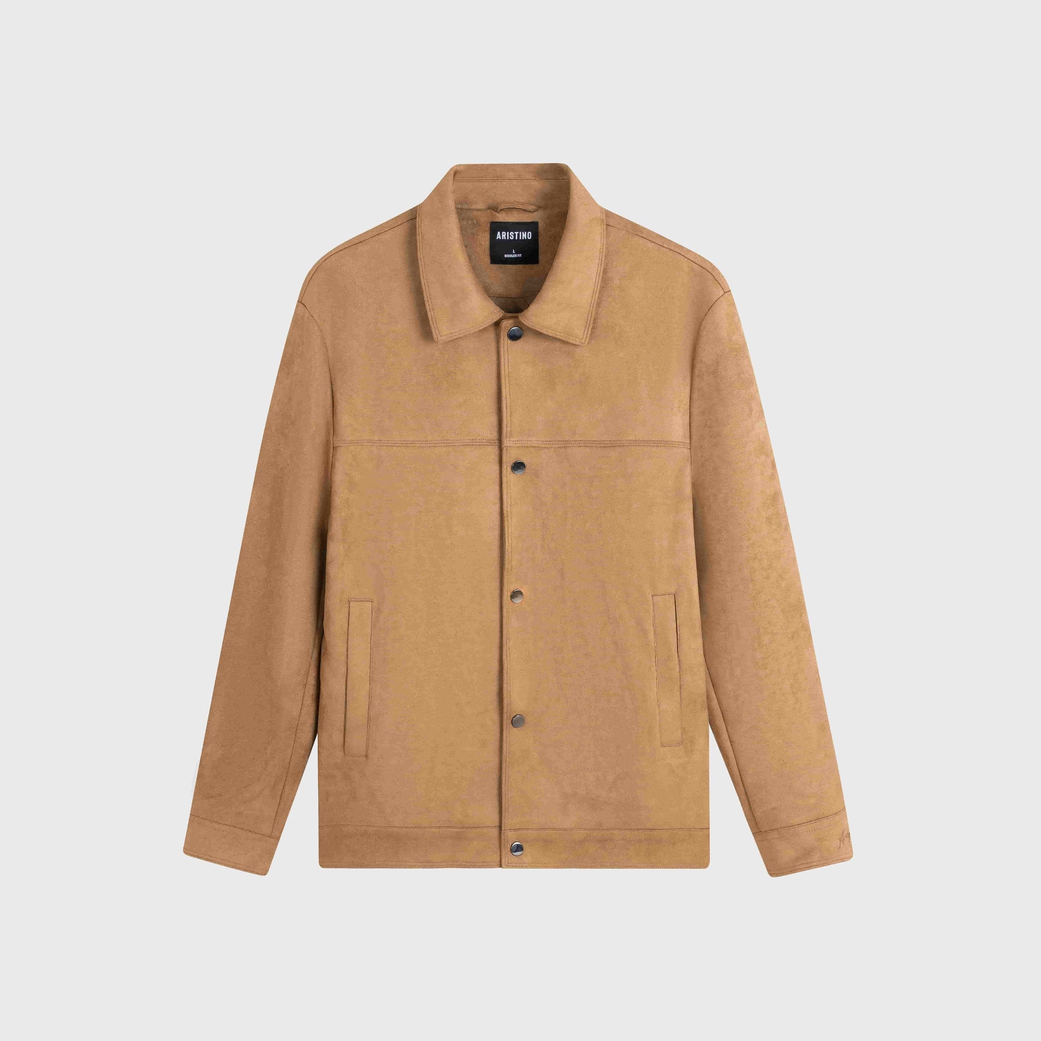 Áo Khoác Da Lộn Nam Aristino Regular Fit Màu Nâu AJK653EDP01