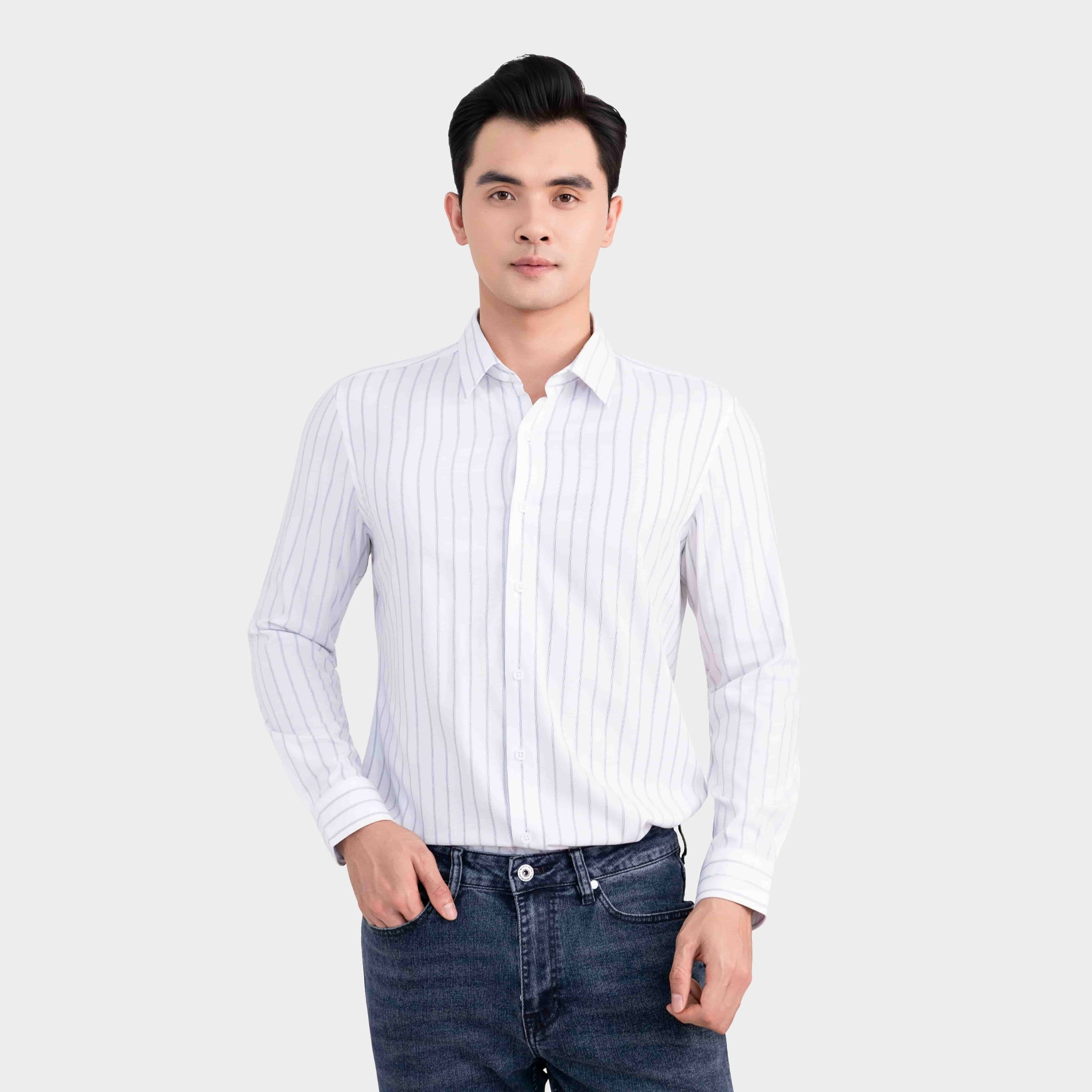 Áo Sơ Mi Dài Tay Nam Aristino Slim Fit ALS478S0H2