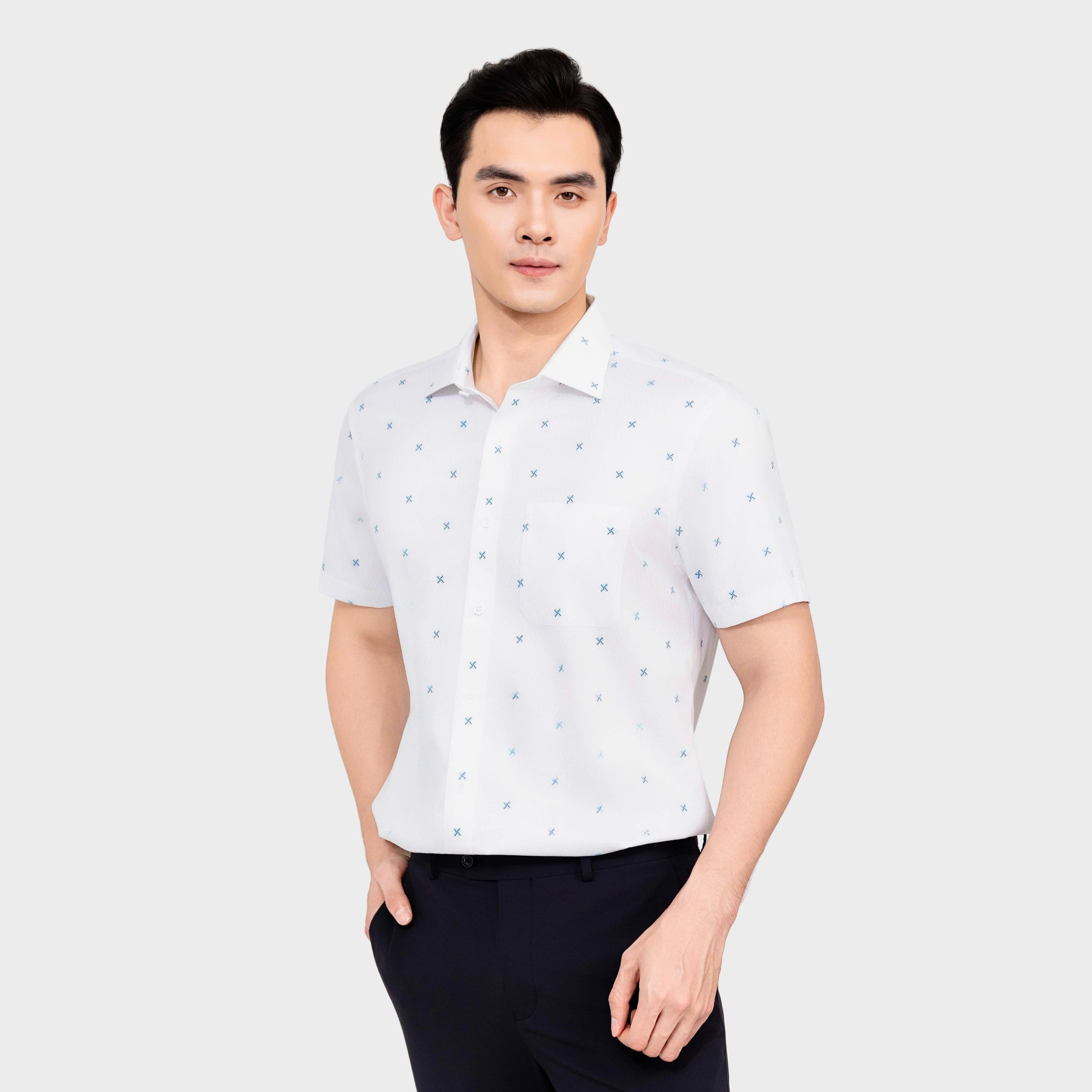 Áo Sơ Mi Ngắn Tay Nam Aristino Business Perfect Fit 1SS227SAH2