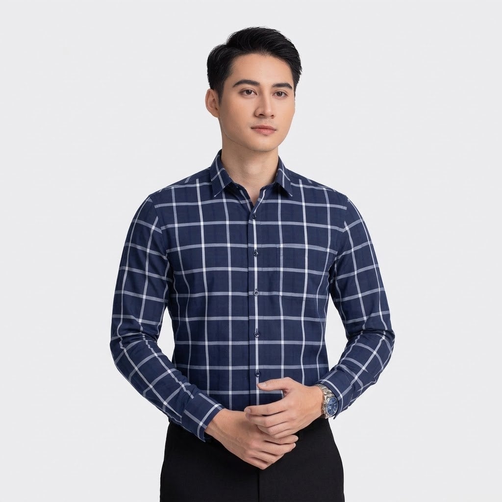 Áo Sơ Mi Kẻ Nam Aristino ALS22903
