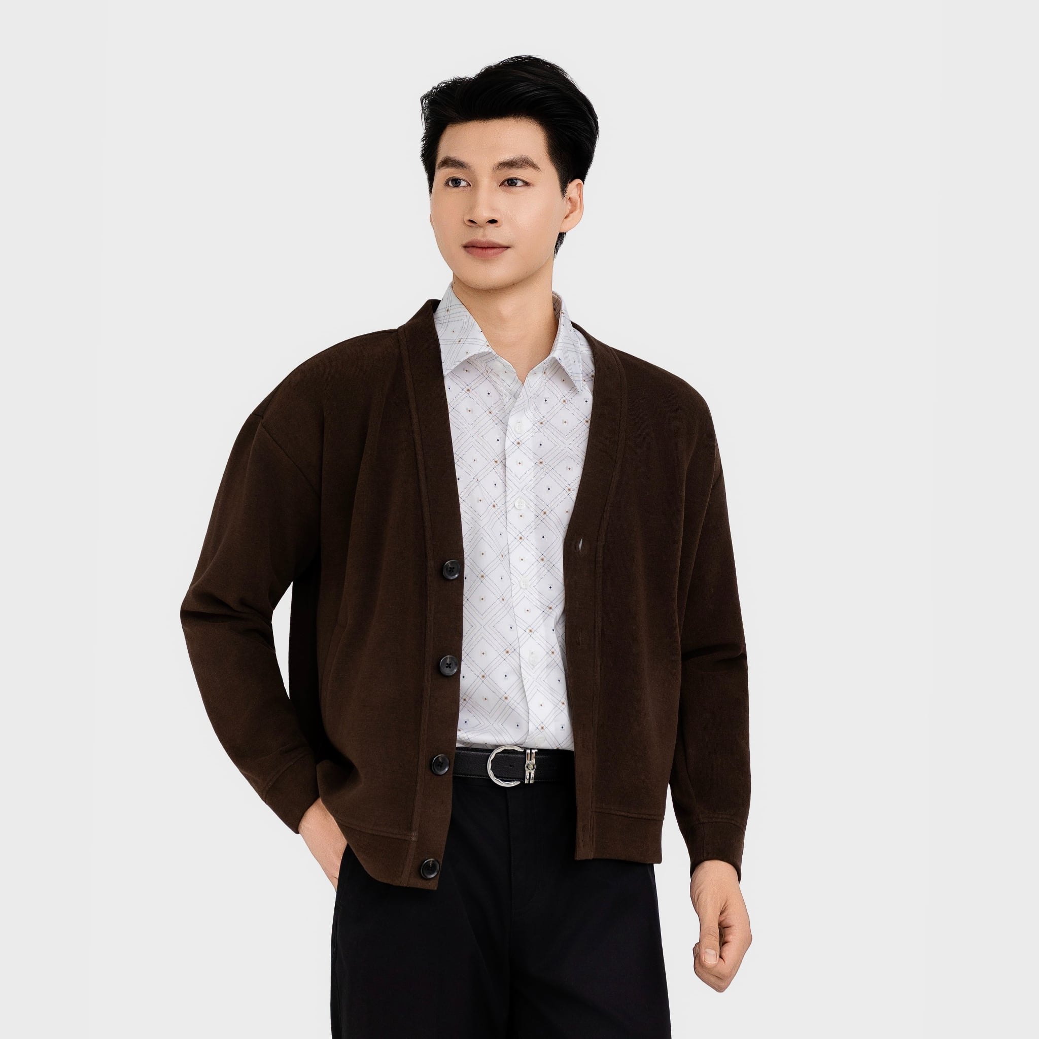 Áo Khoác Cardigan Nam Aristino Regular Fit AJK018BH0
