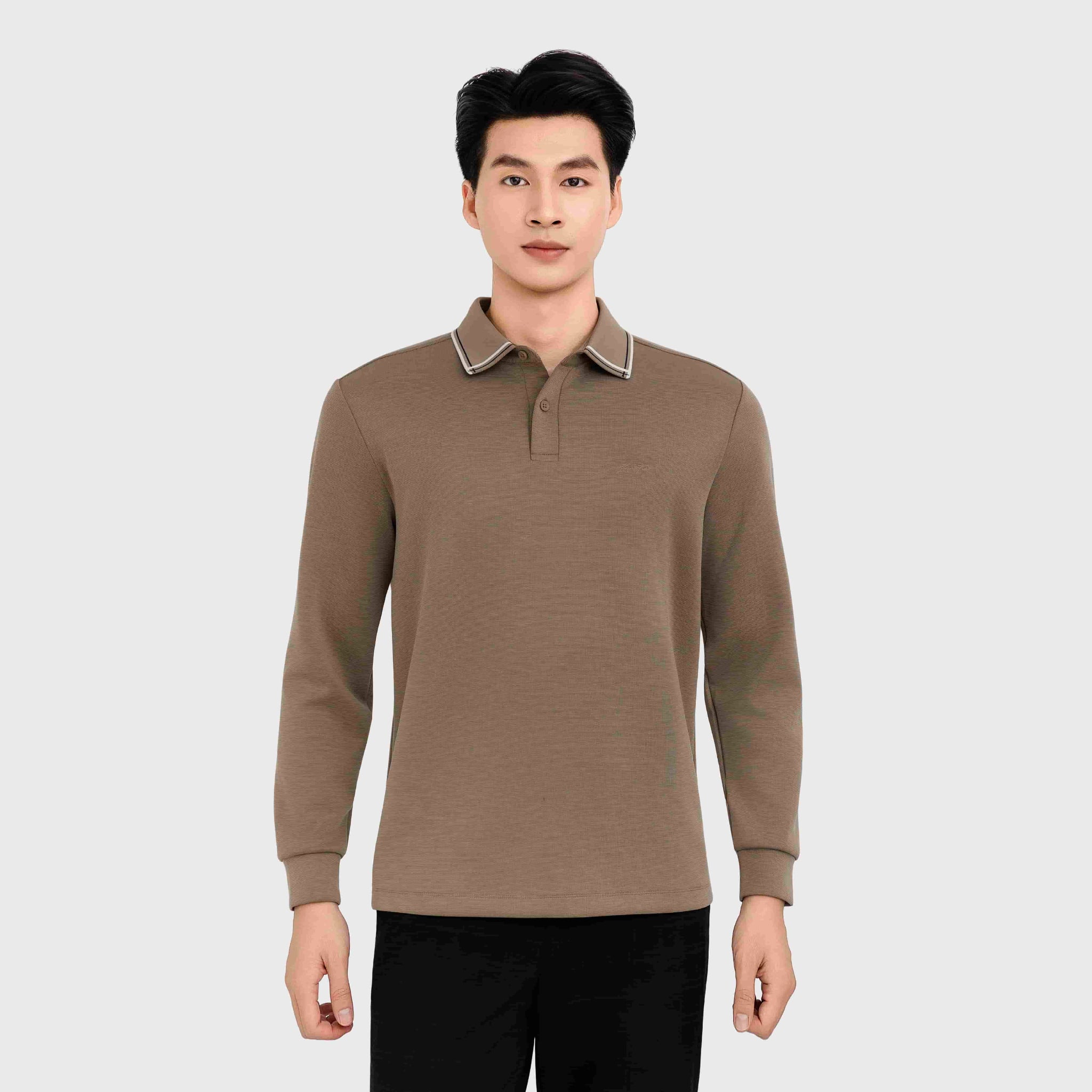 Áo Polo dài tay Nam Aristino Regular Fit ALP001BH0