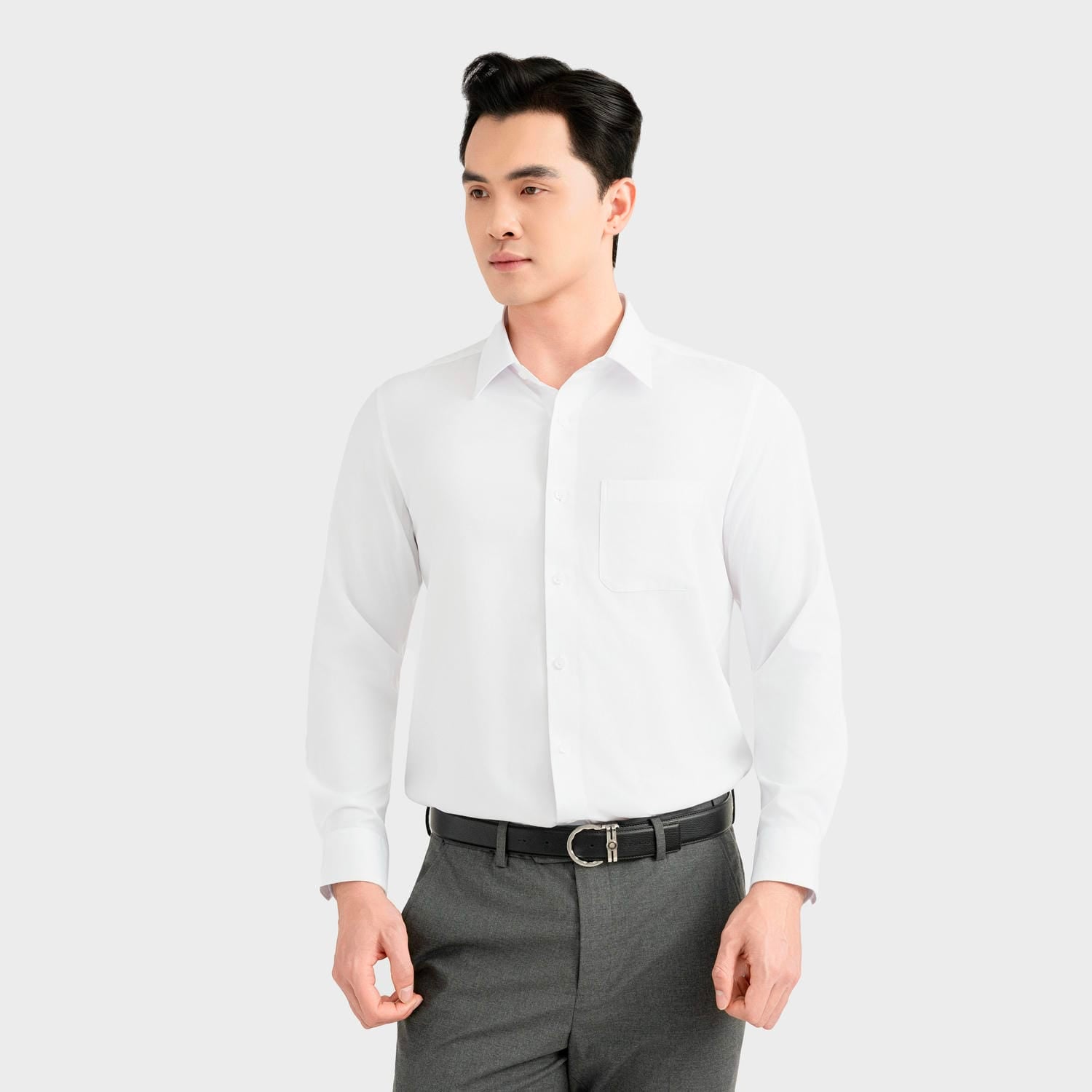 Áo Sơ Mi Nam Trắng Aristino Regular Fit ALSR02F