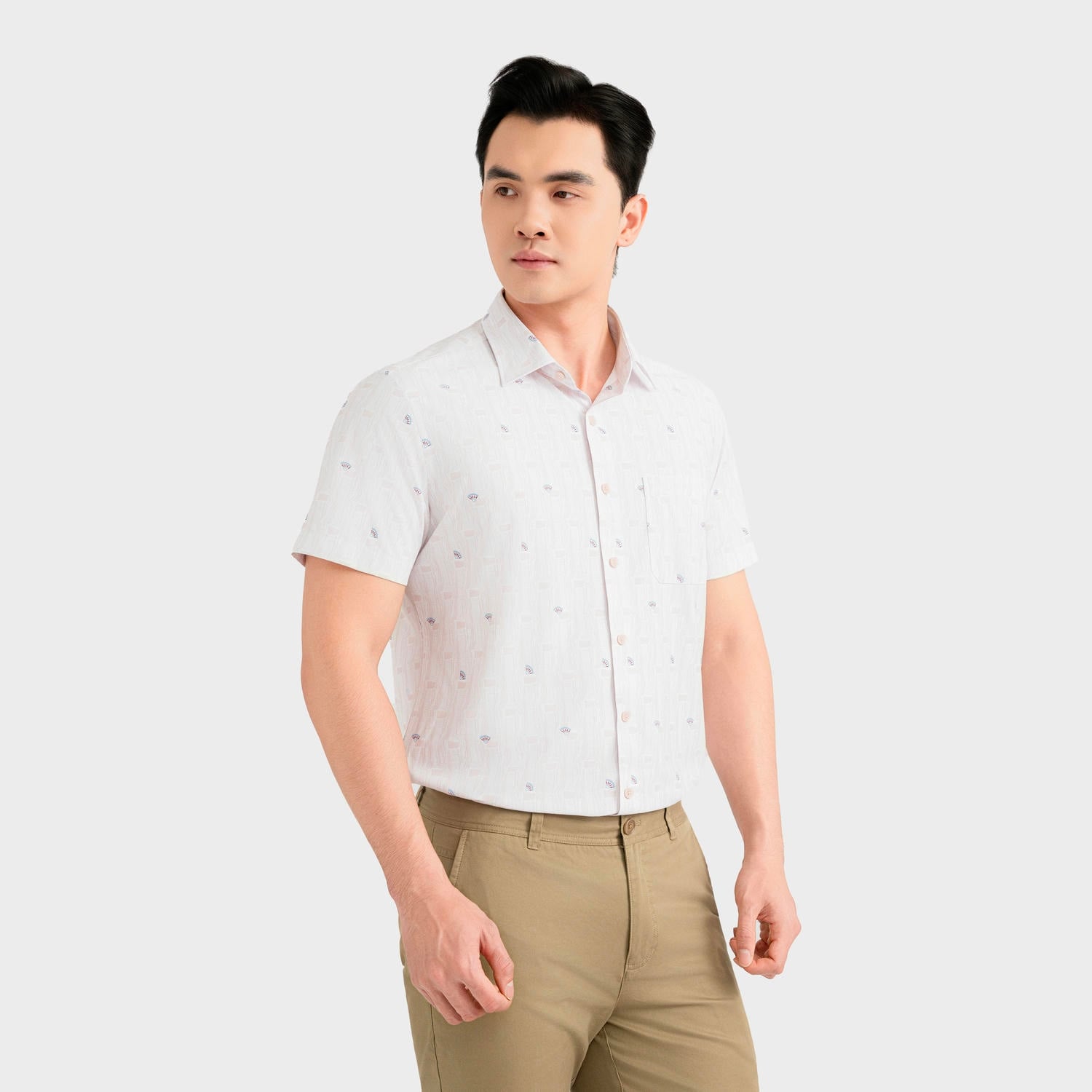 Áo Sơ Mi Nam Trắng In Aristino Perfect Fit ASS027FAH2