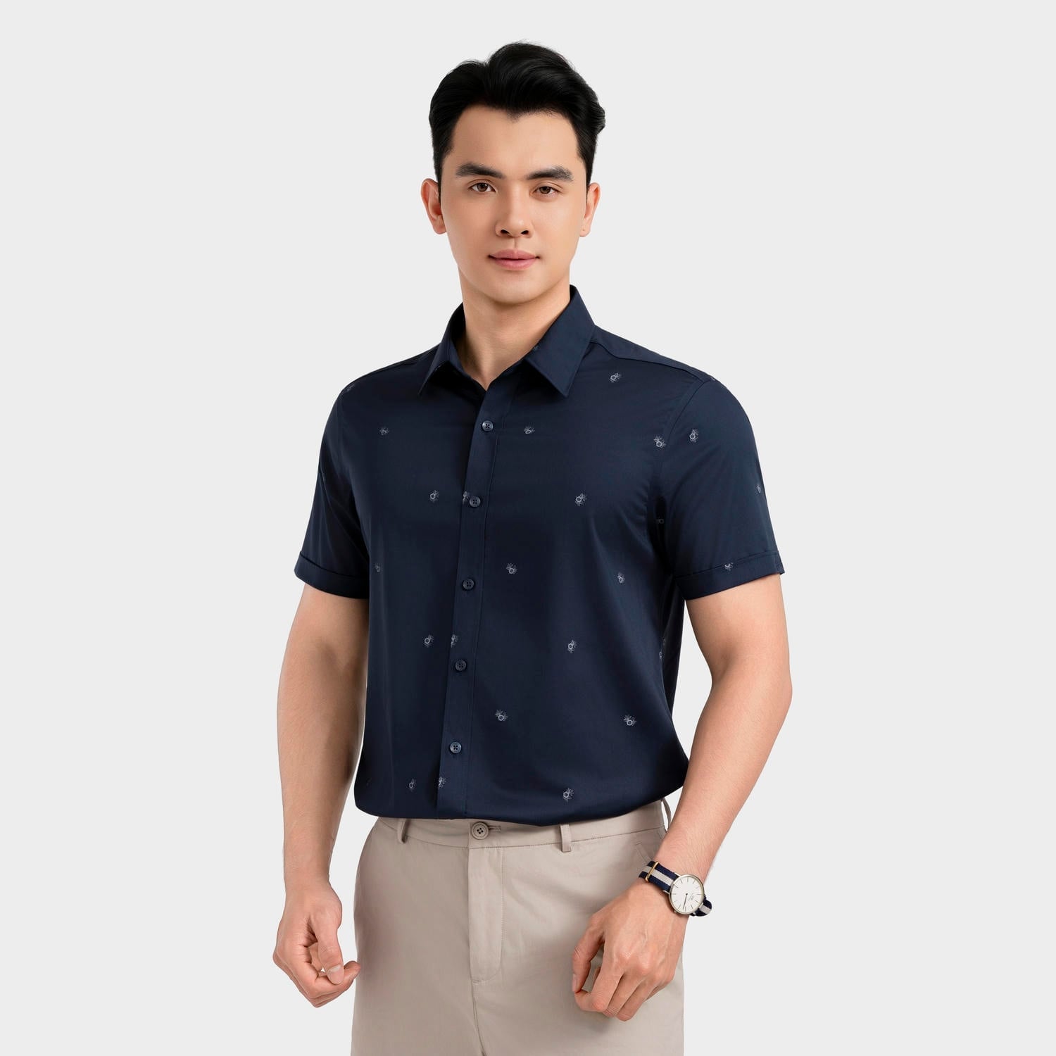 Áo Sơ Mi Nam Aristino  In Họa Tiết Regular Fit ASS013FAH2
