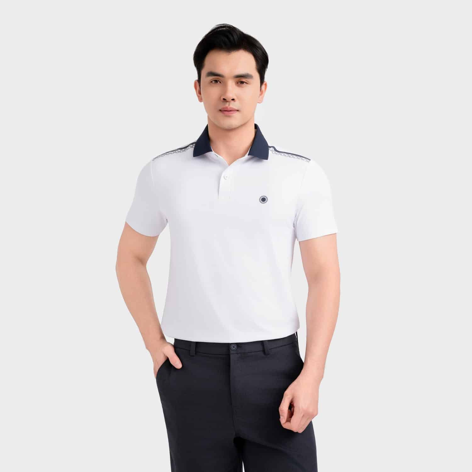 Áo Polo Nam Trắng Solid Aristino Slim APS022FAH2