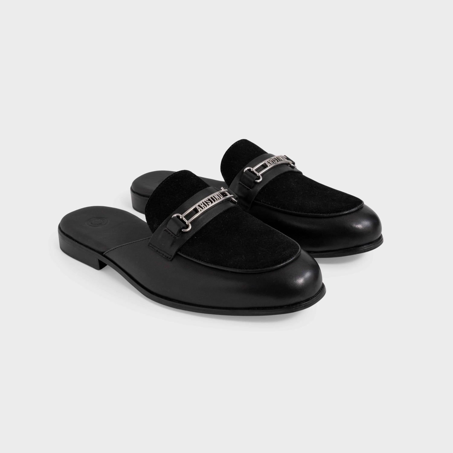 Giày Sục Mules Nam Da Bò Dập Vân Trơn Aristino ASH0620S4