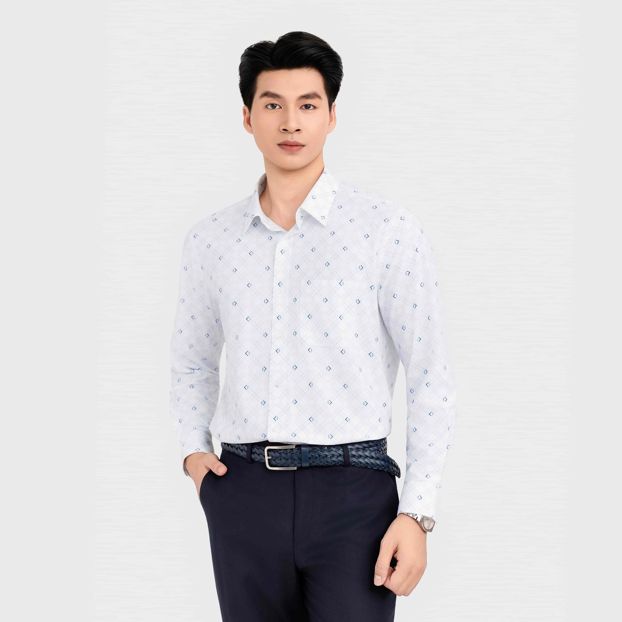 Áo Sơ Mi Dài Tay Nam Aristino Business Regular Fit 1LS254S0H2