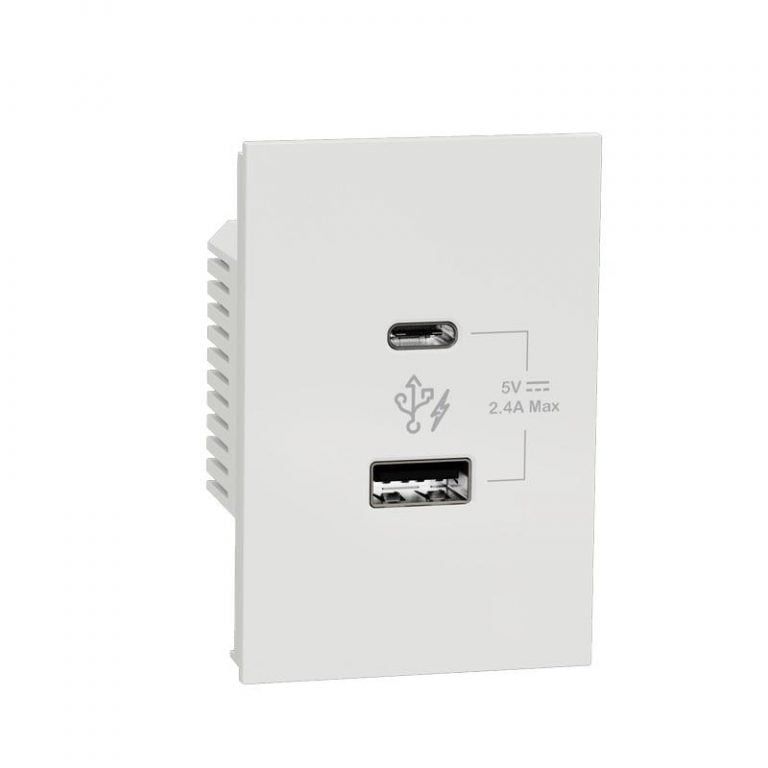  Ổ Sạc USB Type A+C 2.4A Size 2S 