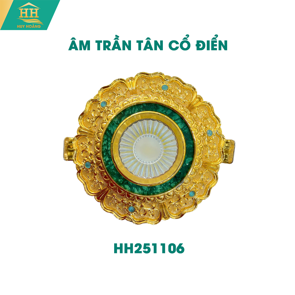  Đèn âm trần đồng tân cổ điển 