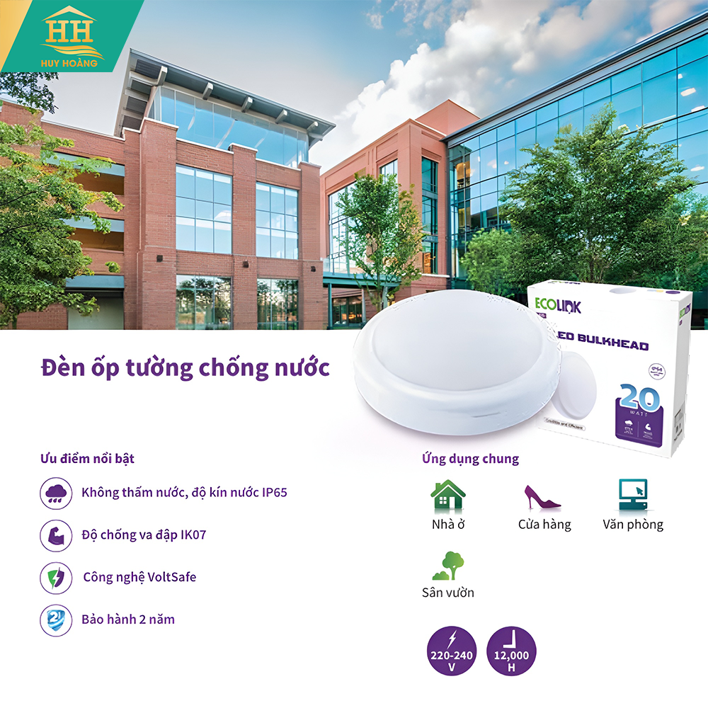  Đèn Ốp Tường Chống Nước Ecolink Philips 