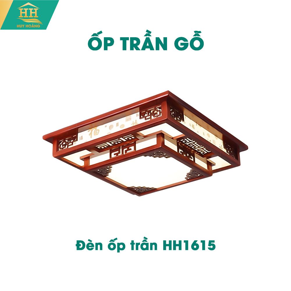  Đèn Ốp Trần Gỗ HH1615 