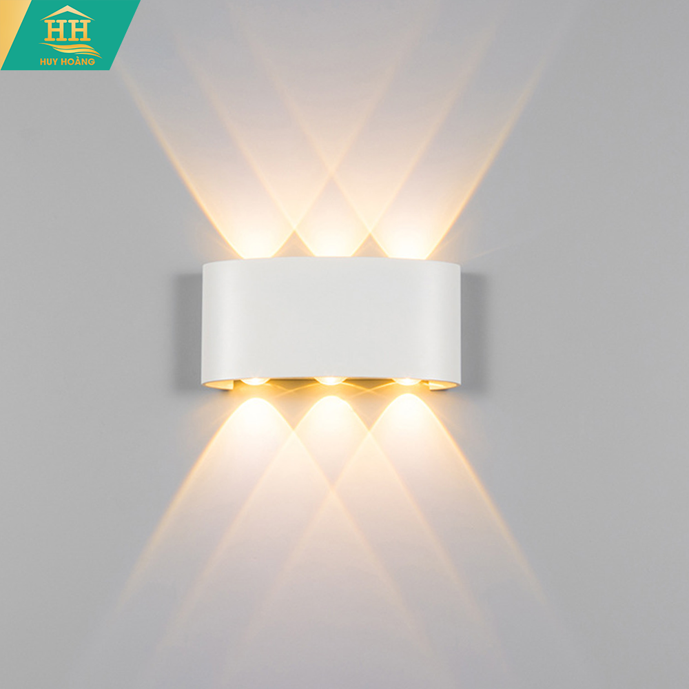  Đèn Hắt Tường 2 Đầu 6 Tia HH813C/3 White 