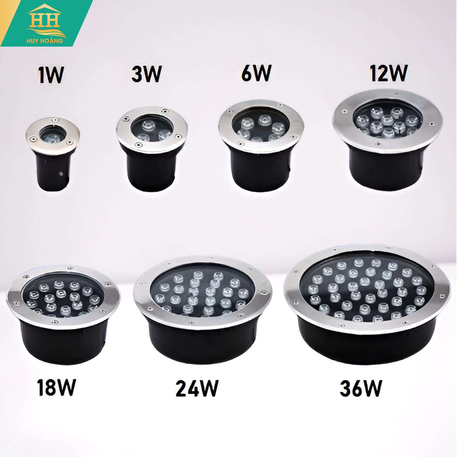  Đèn Led Âm Đất Tròn 