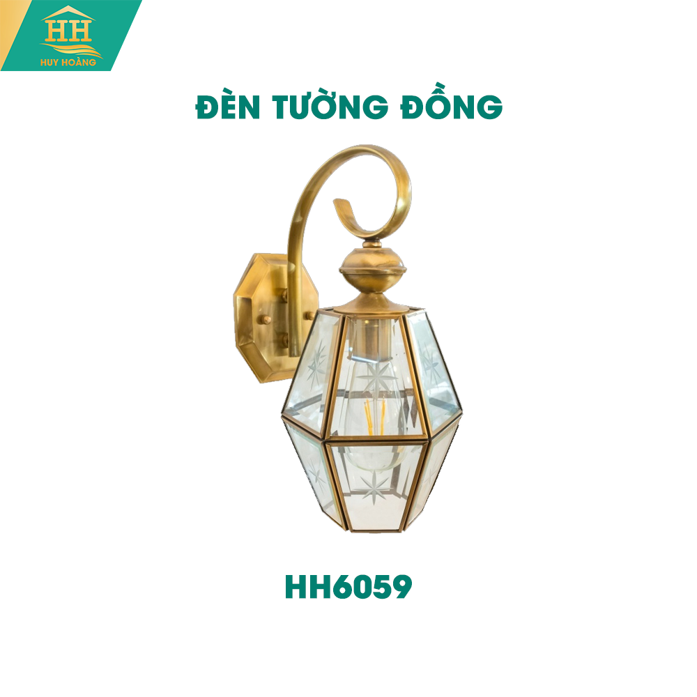  Đèn Tường Đồng Kính HH6059-1 