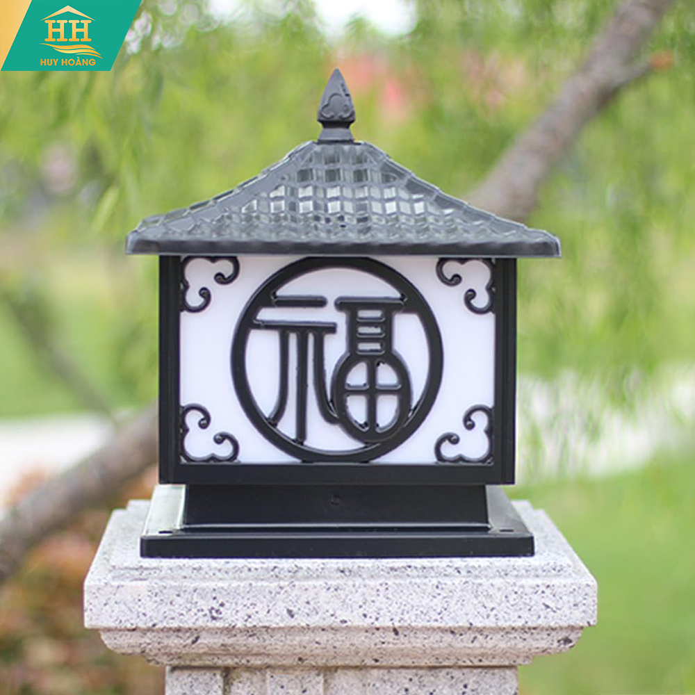  Đèn Trụ Cổng Nhôm HH5002 BK 