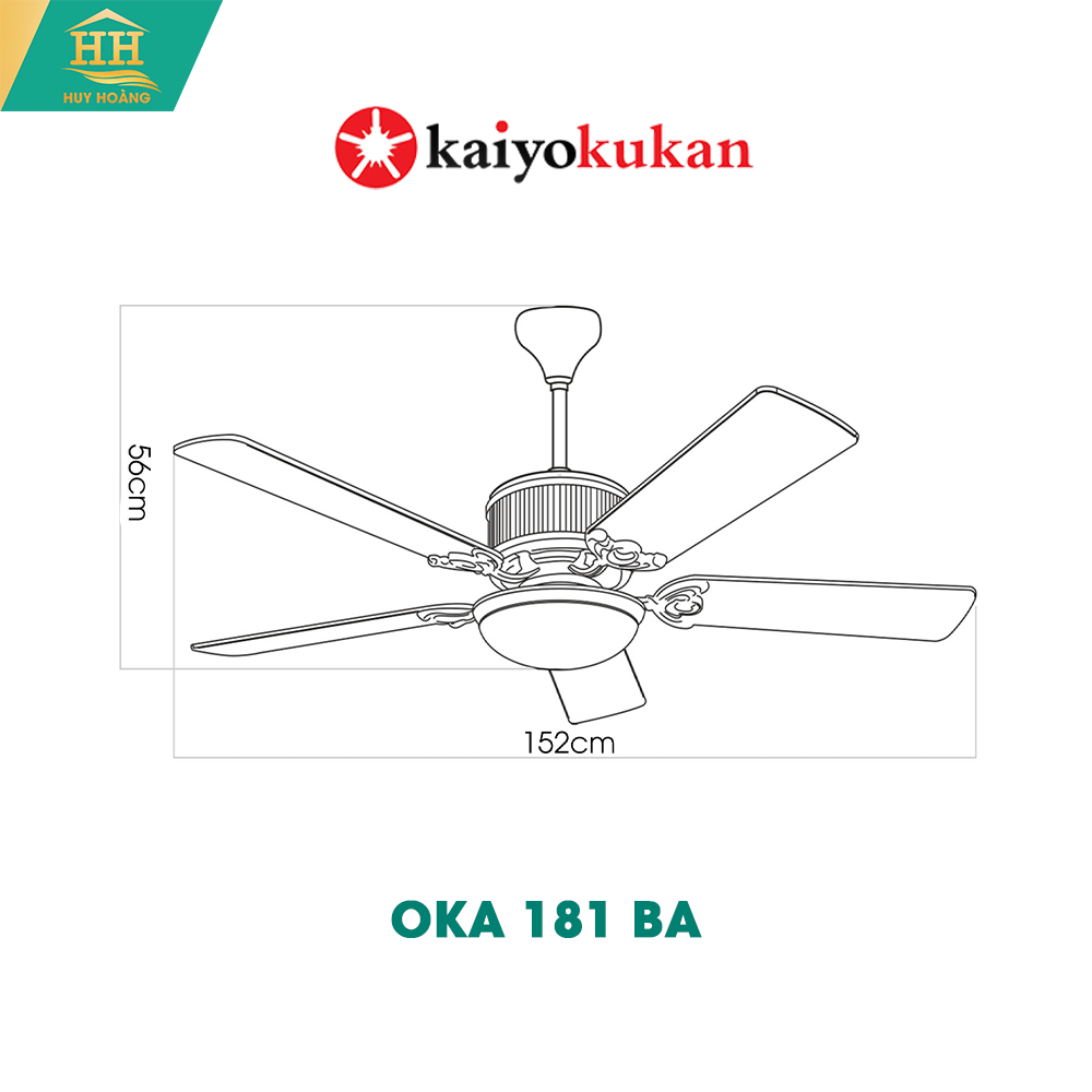  Quạt Trần KAIYOKUKAN OKA 181 BA 