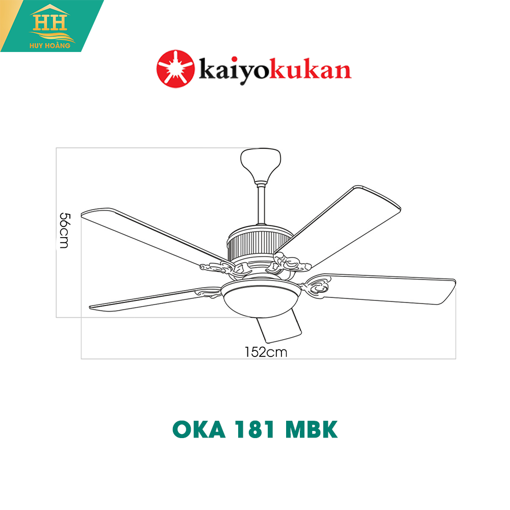  Quạt Trần Kaiyokukan OKA 181 MBK 