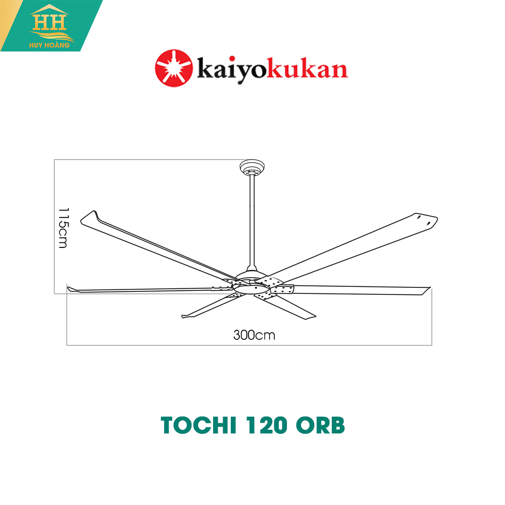  Quạt Trần Kaiyokukan TOCHI 120 ORB 