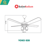  Quạt Trần Kaiyokukan YOKO 020 