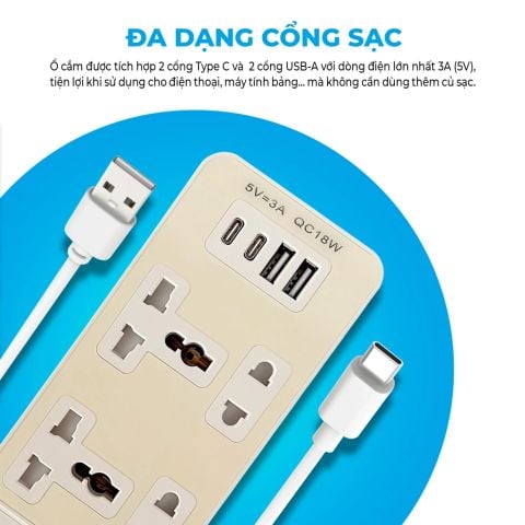  Ổ Cắm Điện Đa Năng AC AESG01232 - UCQ 
