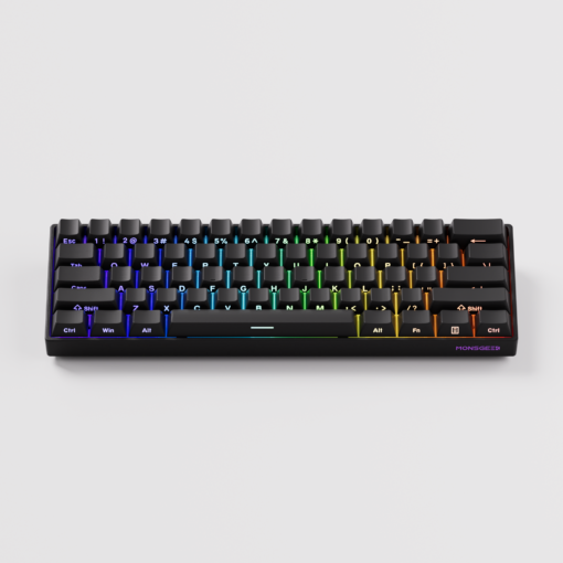  BÀN PHÍM CƠ MONSGEEK FUN60 MAX SP BLACK AKKO GLARE MAGNETIC SWITCHES (TRI-MODE) 8K IN 2.4G WIRELESS 