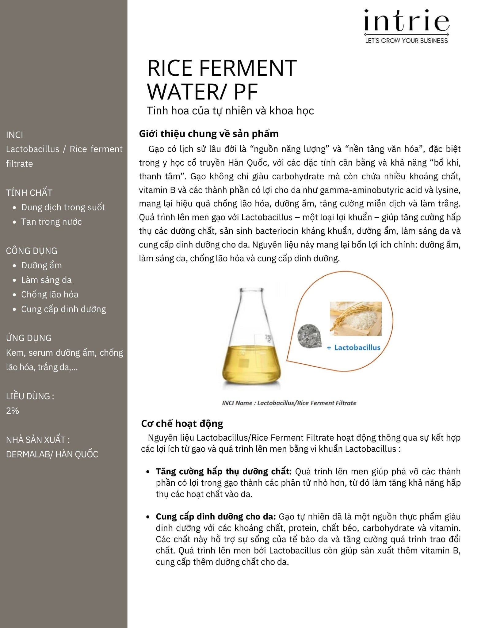  Rice Ferment Water/PF 