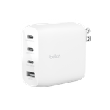  Adapter sạc nhanh 112W 4 cổng, 3 USB-C + 1 USB-A GaN màu trắng Belkin 