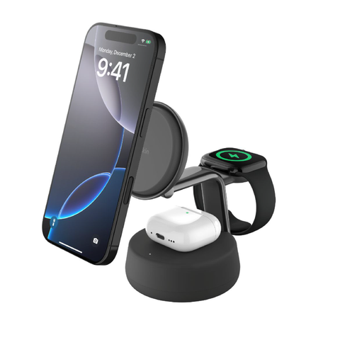  Dock sạc không dây Magsafe 3-in-1 Qi2 25W Belkin 