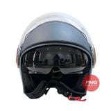 Mũ Bảo Hiểm 3/4 Có Kính Âm Vespa Officina 8 chính hãng tại FMG Mobilty | Motoplex Hanoi