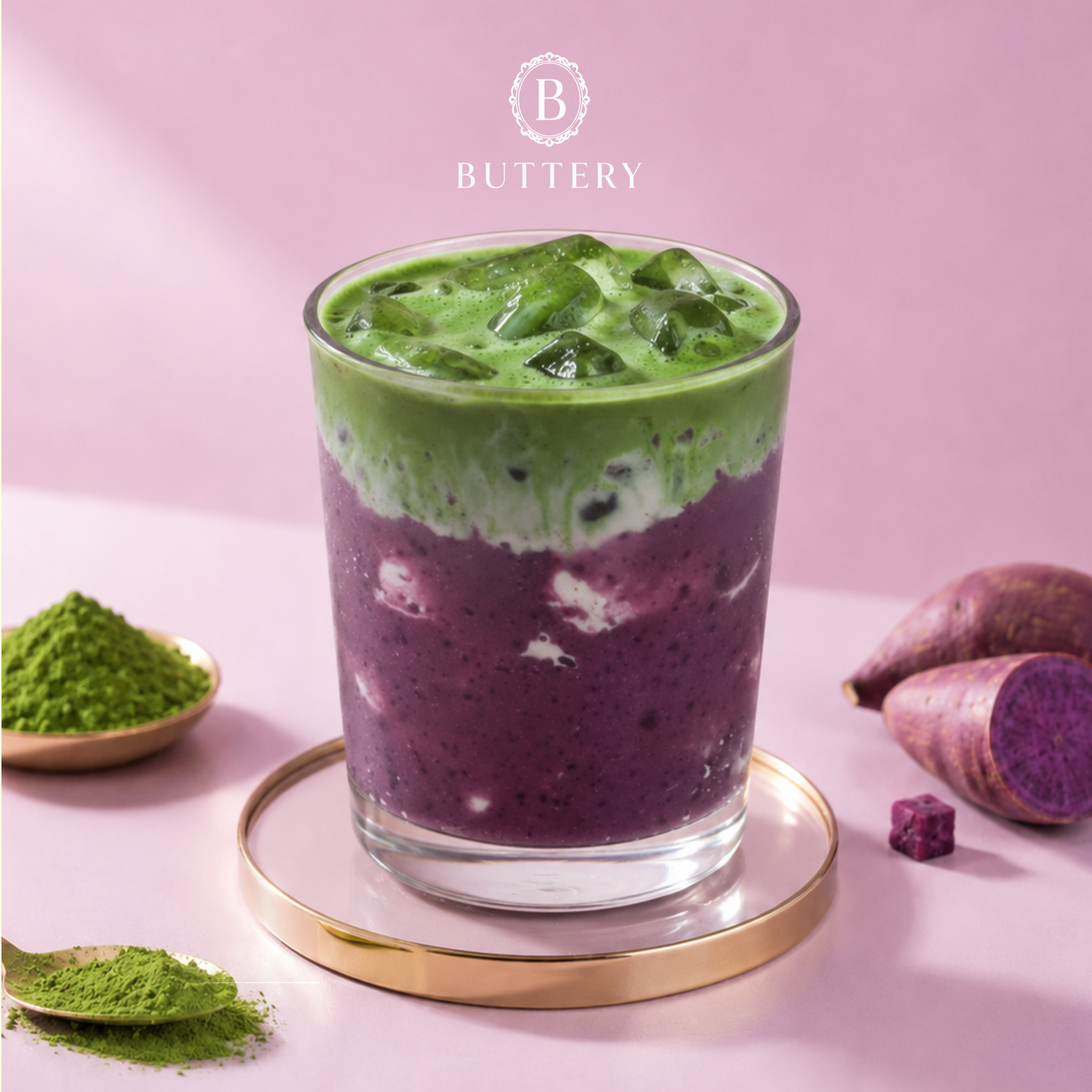  Ube Matcha Latte 