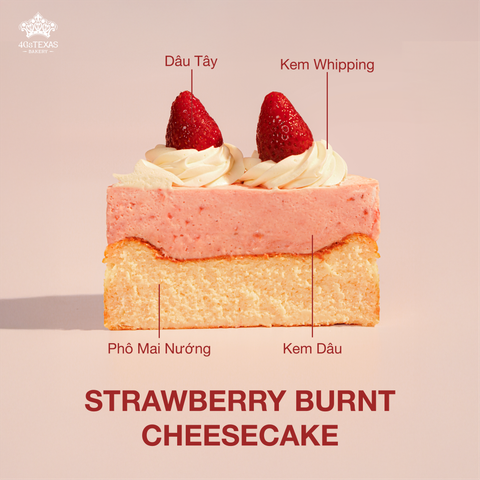  Strawberry Burnt Cheesecake 