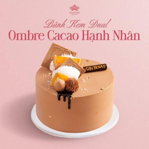  BÁNH KEM DUAL OMBRE & CACAO HẠNH NHÂN 