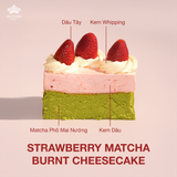  Strawberry Matcha Burnt Cheesecake 