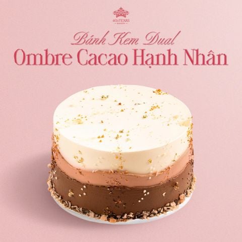  BÁNH KEM DUAL OMBRE & CACAO HẠNH NHÂN 