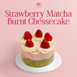  Strawberry Matcha Burnt Cheesecake 