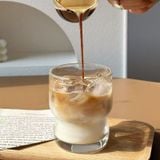 Transparent Glass Cup – Coffee, Juice, Milk, Water Tumbler with Modern Design