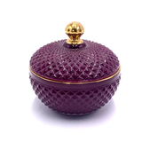 Round Glass Candle Jar With Opaque Colour