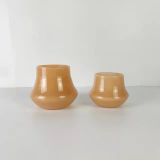 Elegant Glass Candle Jar with Spots Patterns