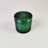 Premium Embossed Glass Candle Jar