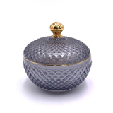 Round Glass Candle Jar With Opaque Colour