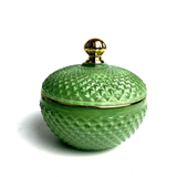 Round Glass Candle Jar With Opaque Colour