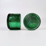 Premium Embossed Glass Candle Jar